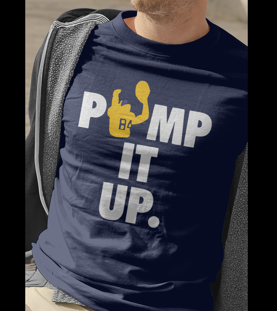 Pump It Up Blue B4 Ninety Football Gesture T-Shirt