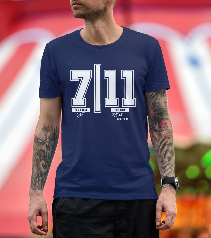 Trevon Diggs And Micah Parsons 7 11 The Eagle The Lion NFLPA T-Shirt