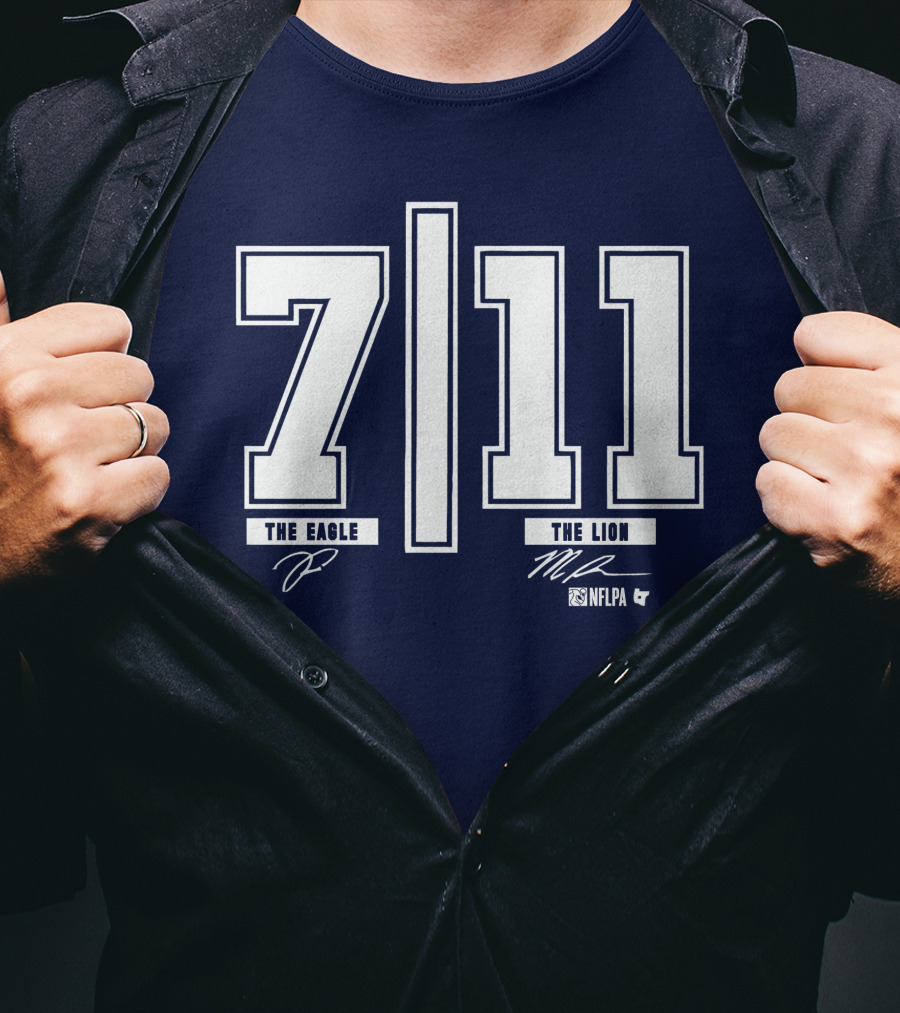 Trevon Diggs And Micah Parsons 7 11 The Eagle The Lion NFLPA T-Shirt