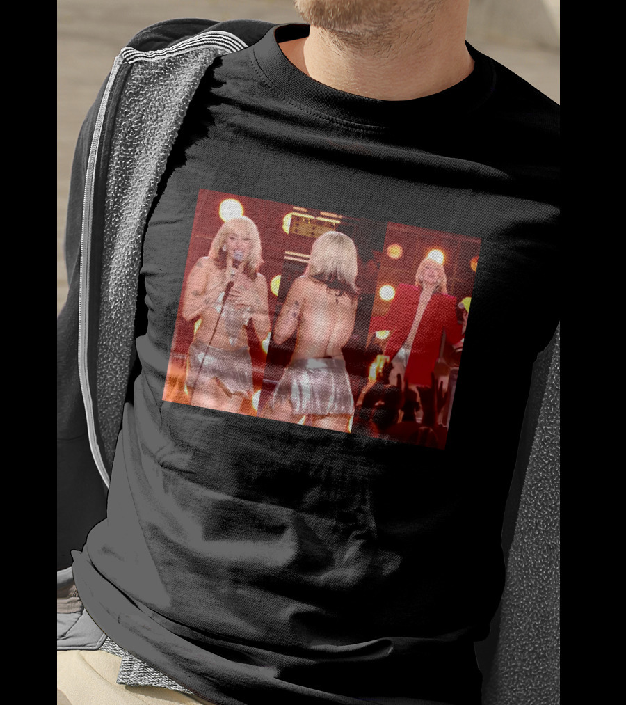 Miley Cyrus Silver Outfit Performance T-Shirt