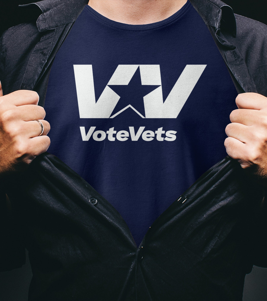 VoteVets Star Logo Promoting Veterans Engagement T-Shirt