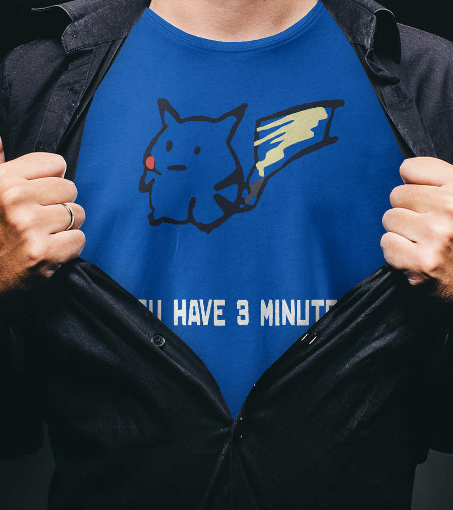 You Have 3 Minutes Pikachu Inspired Joke T-Shirt