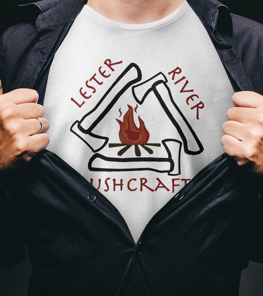 Lester River Bushcraft Axes And Campfire T-Shirt