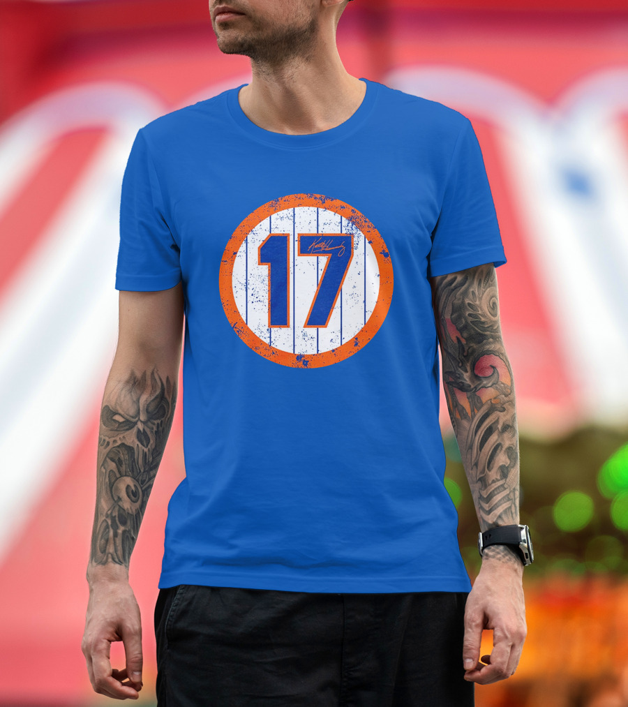 Keith Hernandez 17 New York Mets Jersey Number Signature Classic T-Shirt