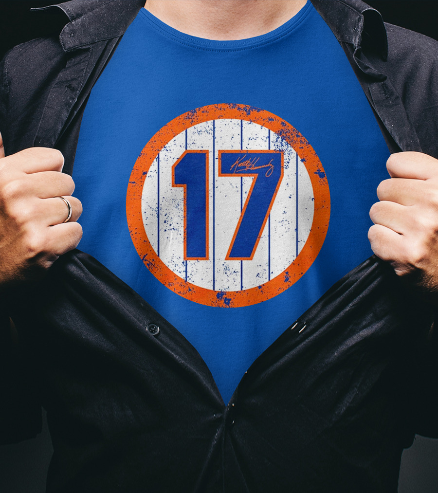 Keith Hernandez 17 New York Mets Jersey Number Signature Classic T-Shirt