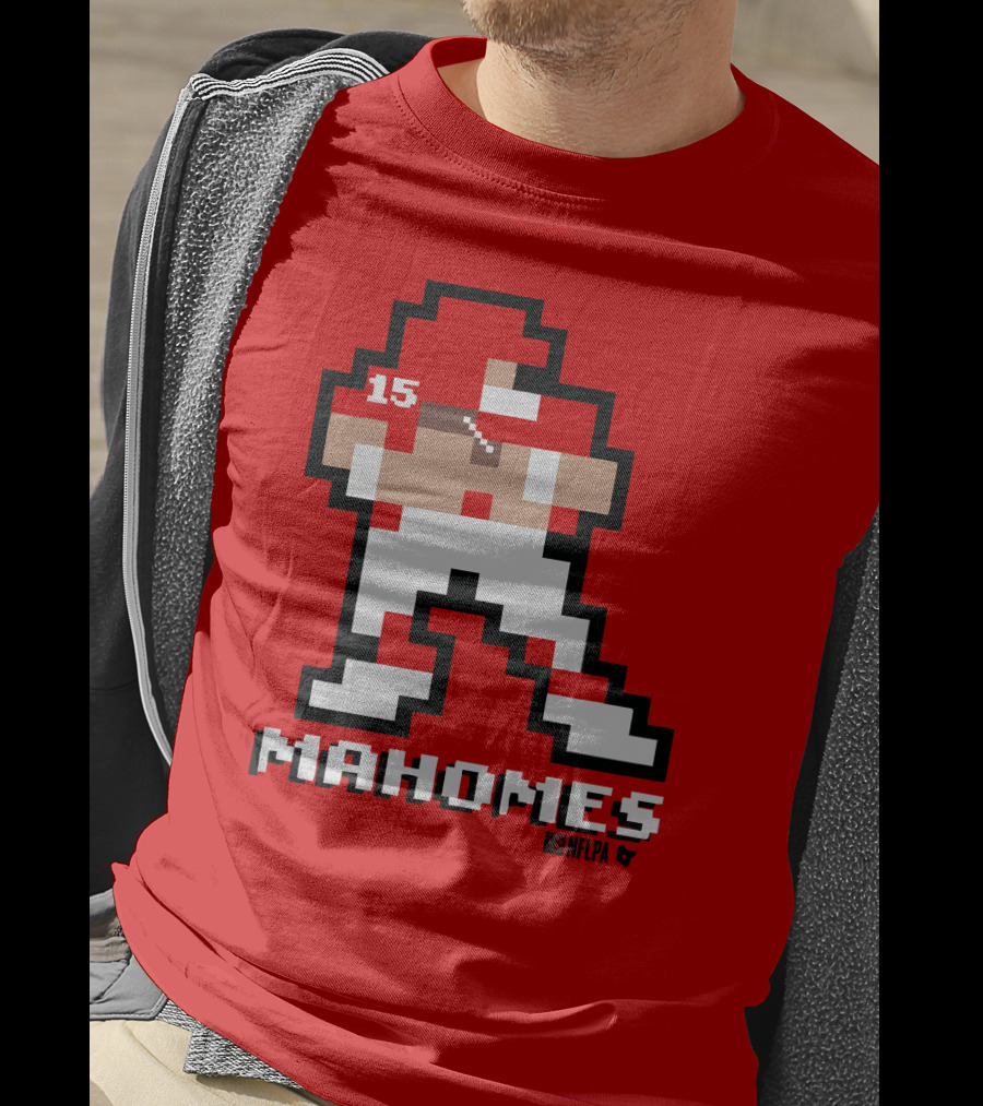 Patrick Mahomes 8 Bit NFLPA Pixelated Player T-Shirt