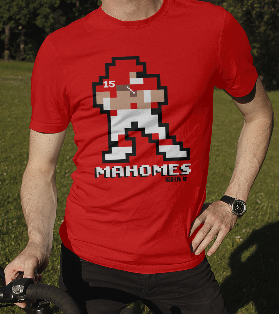 Patrick Mahomes 8 Bit NFLPA Pixelated Player T-Shirt