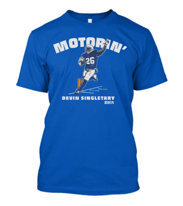 MOTORIN' Devin Singletary NFLPA Number 26 Football Run T-Shirt