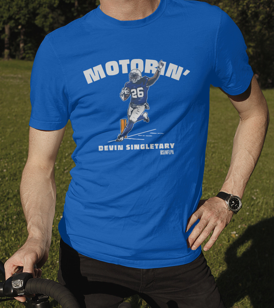 MOTORIN' Devin Singletary NFLPA Number 26 Football Run T-Shirt