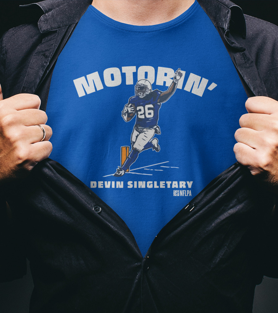 MOTORIN' Devin Singletary NFLPA Number 26 Football Run T-Shirt