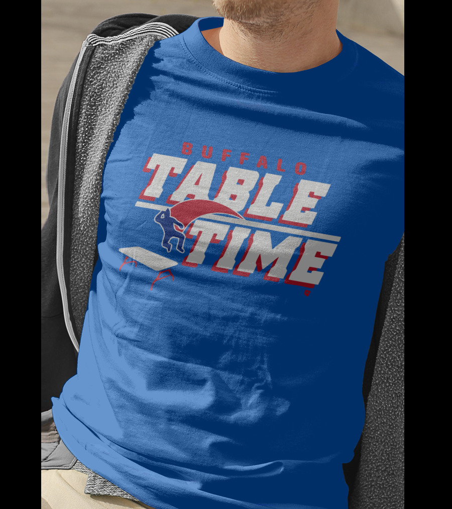 Buffalo Bills Table Time Jumping Through Folding Table T-Shirt