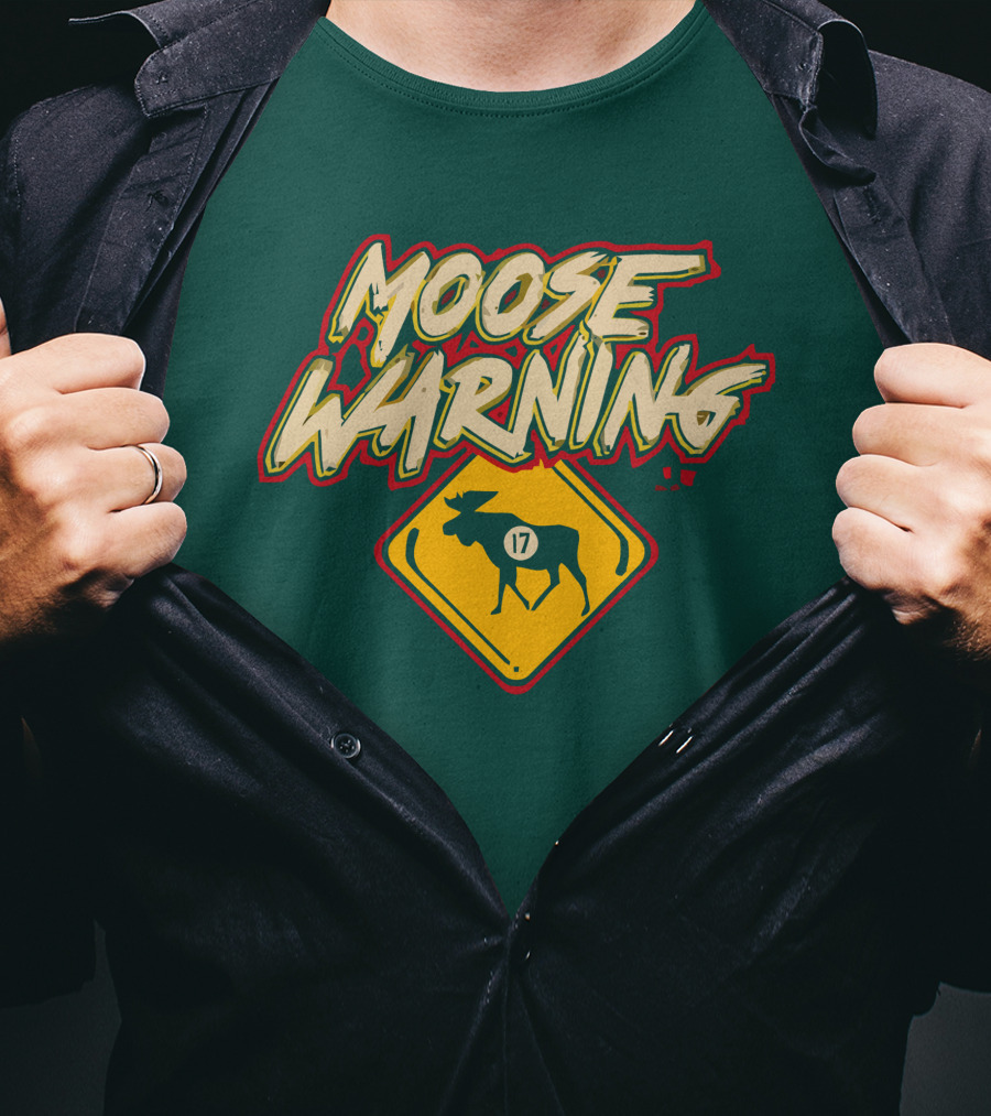 Moose Warning 17 Marcus Foligno T-Shirt