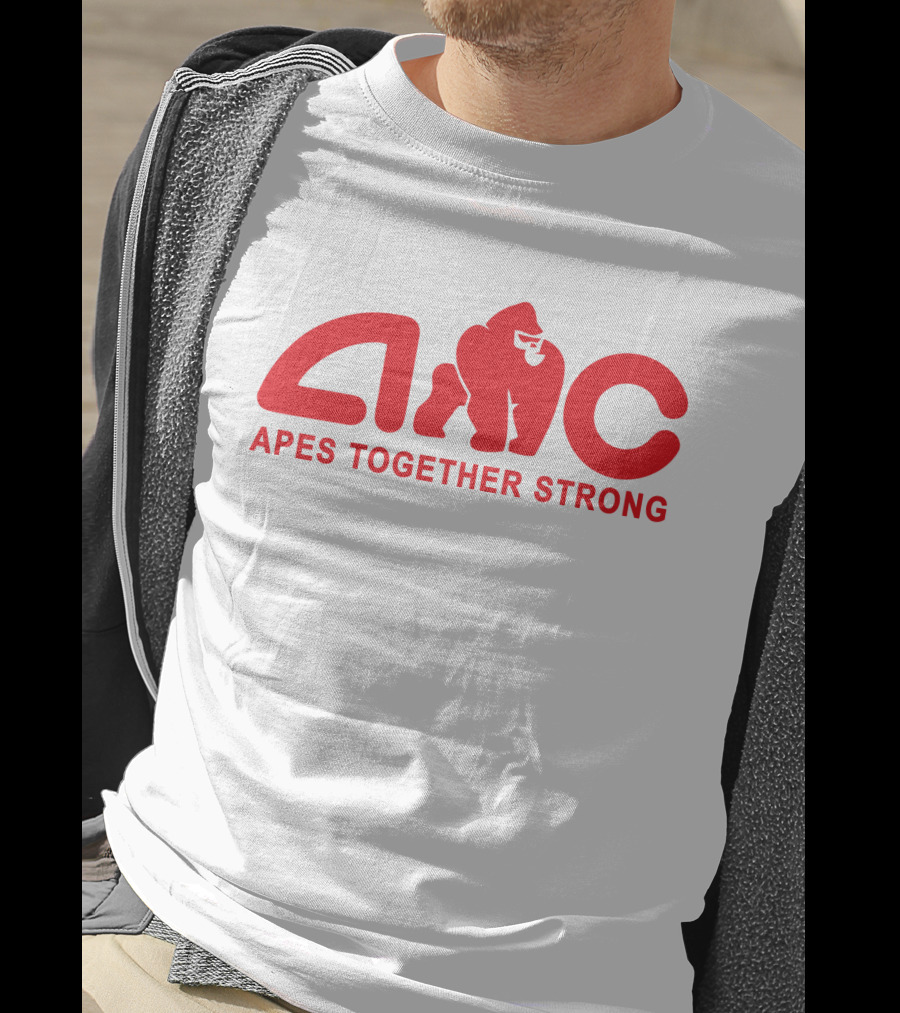 AMC Apes Together Strong Logo With Red Gorilla T-Shirt