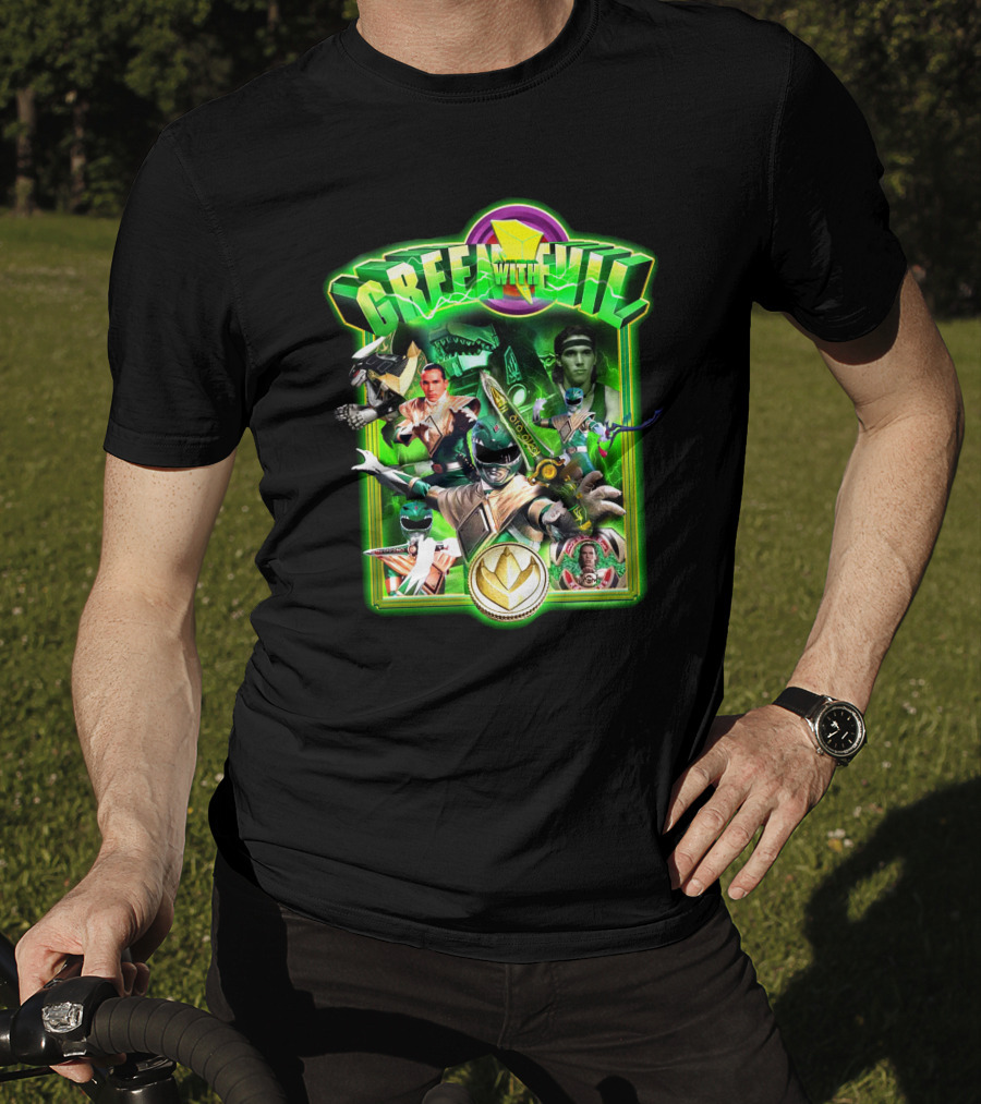 Green With Evil Mighty Morphin Power Rangers Villainous Green Ranger Adventure T-Shirt