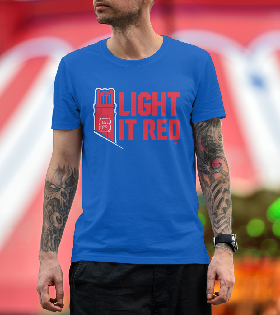 NC State Light It Red Bell Tower T-Shirt