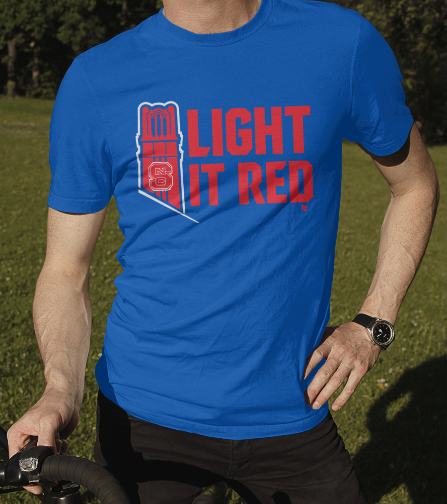 NC State Light It Red Bell Tower T-Shirt