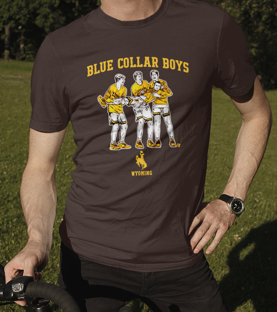 Blue Collar Boys Wyoming Basketball Team T-Shirt