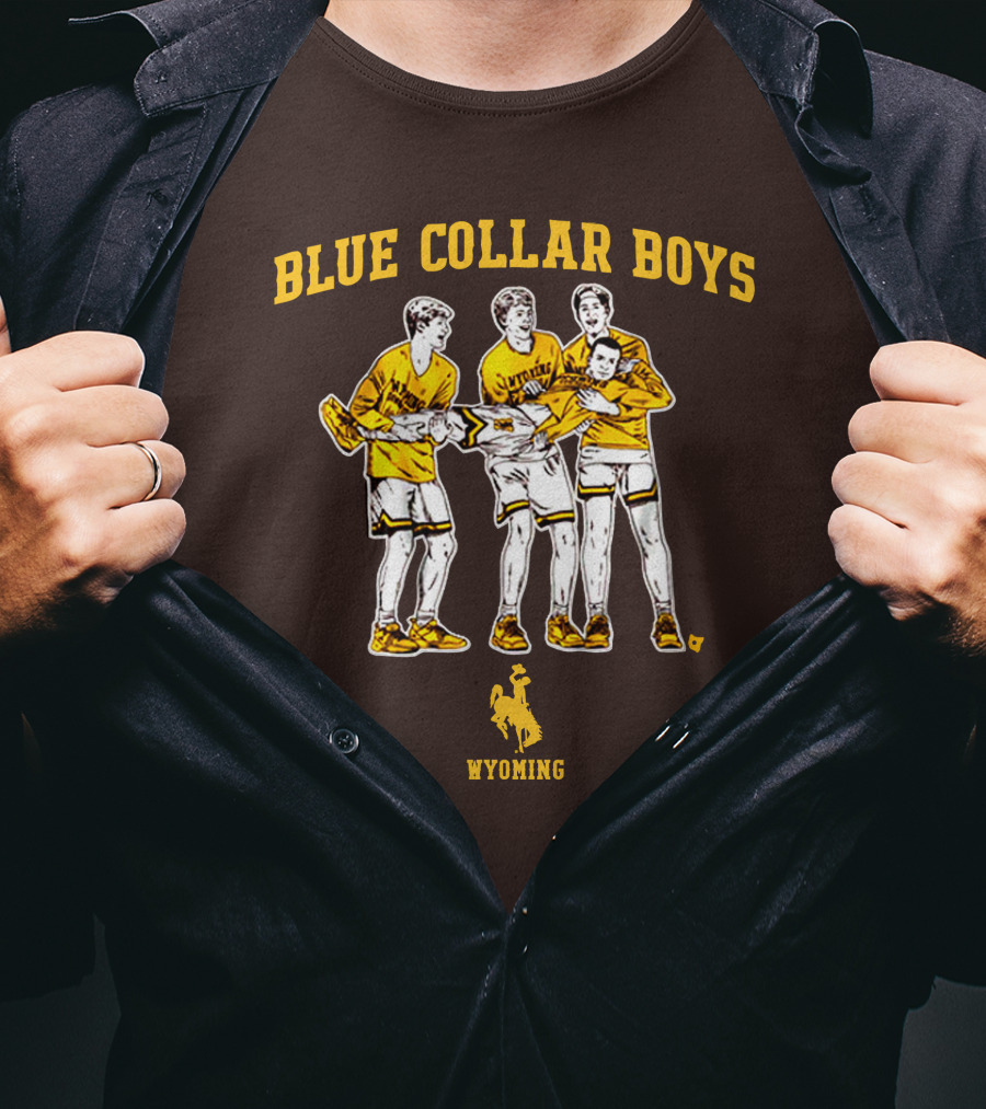 Blue Collar Boys Wyoming Basketball Team T-Shirt