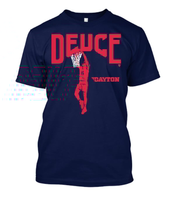 Dayton Basketball Deuce Daron Holmes II Dunking T-Shirt