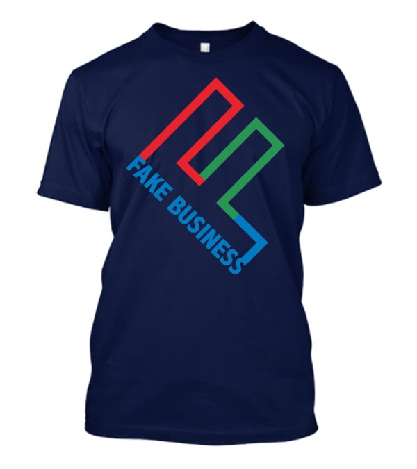 Fake Business Logo With Red Green Blue Lines T-Shirt