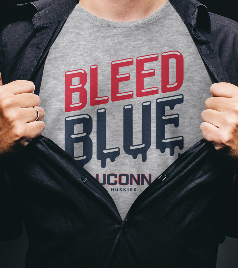 Bleed Blue Uconn Huskies T-Shirt
