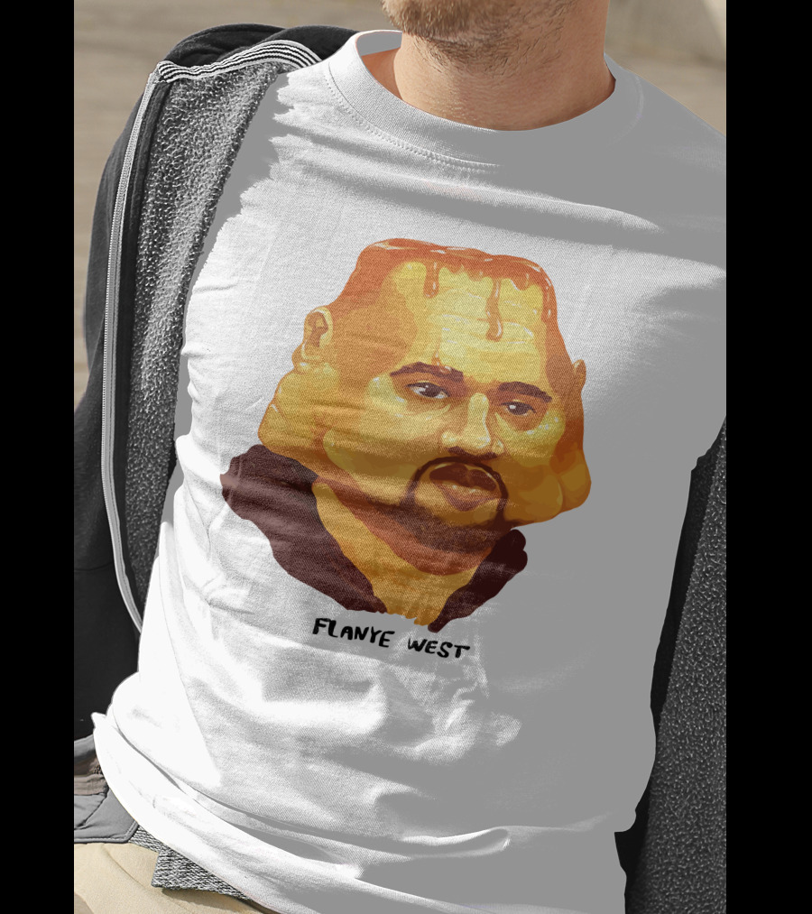 Flanye West Pancake Head Parody Caricature T-Shirt