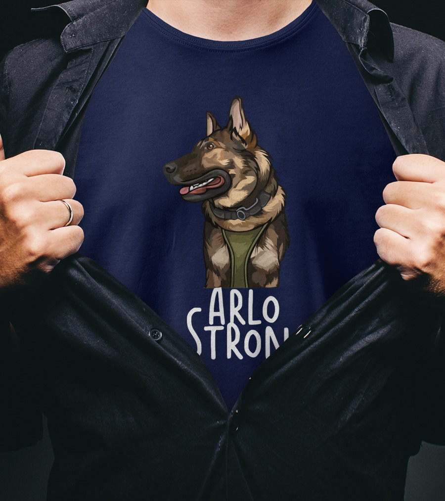 Arlo Strong German Shepherd Drawing T-Shirt