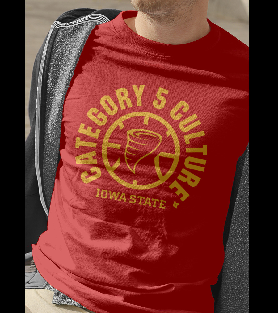 Iowa State Cyclones Category 5 Culture Tornado Emblem T-Shirt