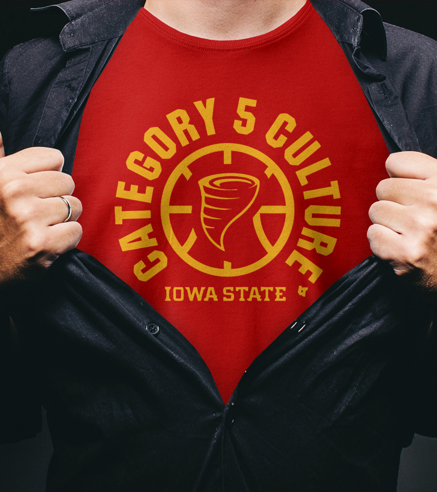 Iowa State Cyclones Category 5 Culture Tornado Emblem T-Shirt