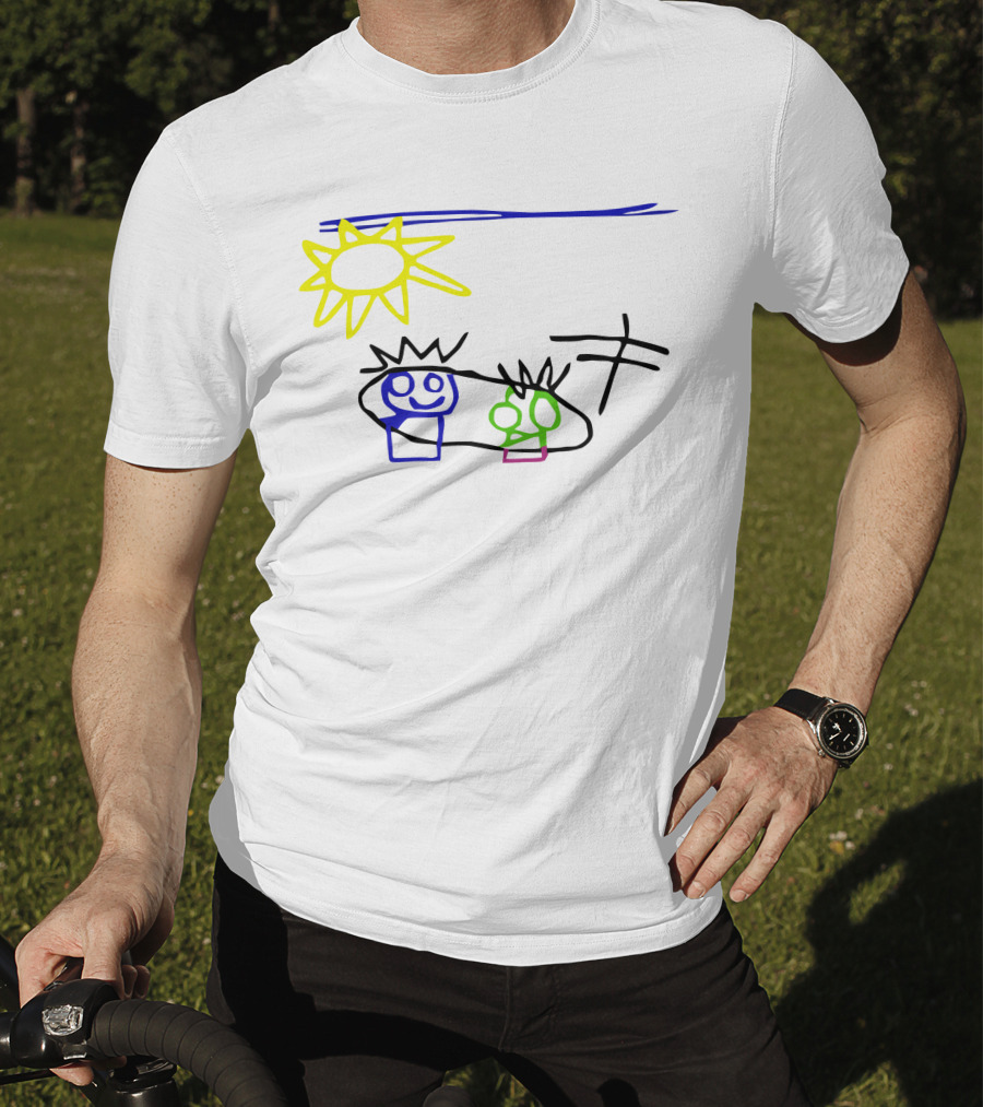 Russell Westbrook Son Childlike Drawing Sun And Figures T-Shirt