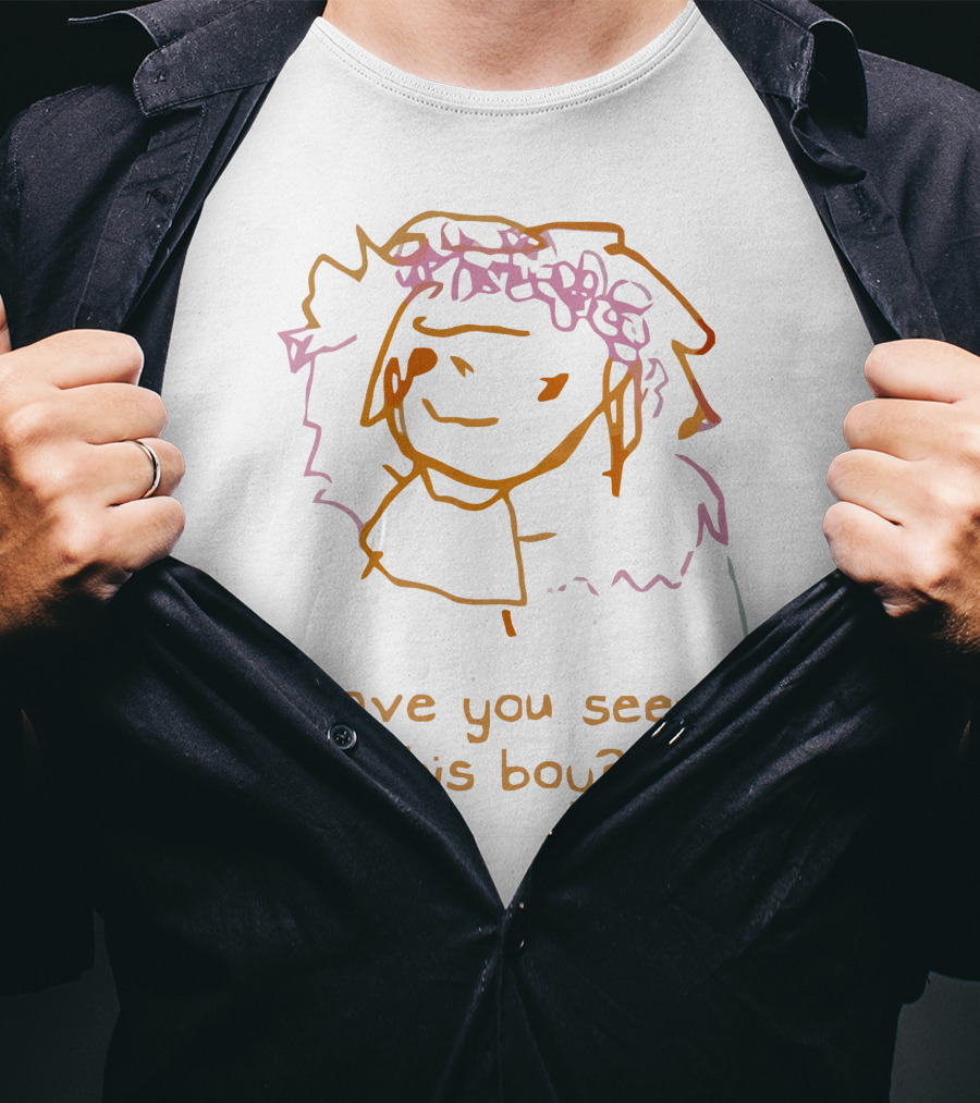 Have You Seen This Boy Floral Crown Sketch T-Shirt