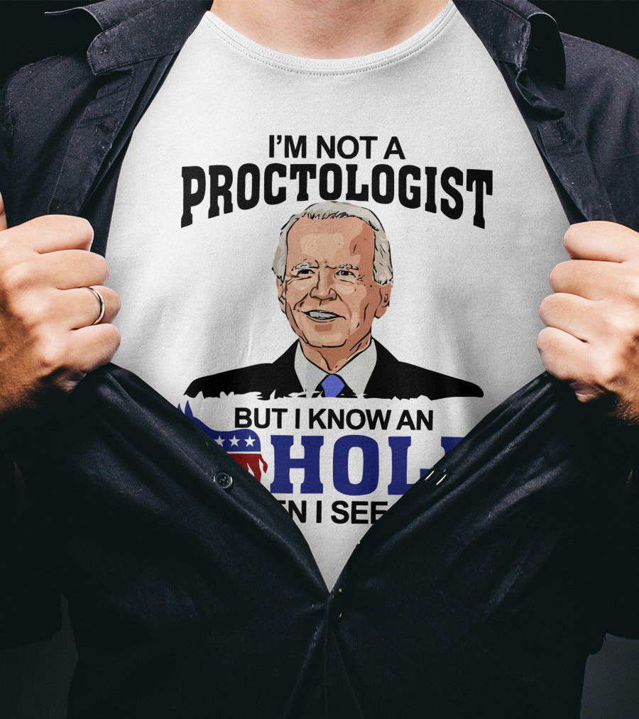 I'm Not A Proctologist But I Know An A Hole When I See Him Donkey Stars Stripes T-Shirt