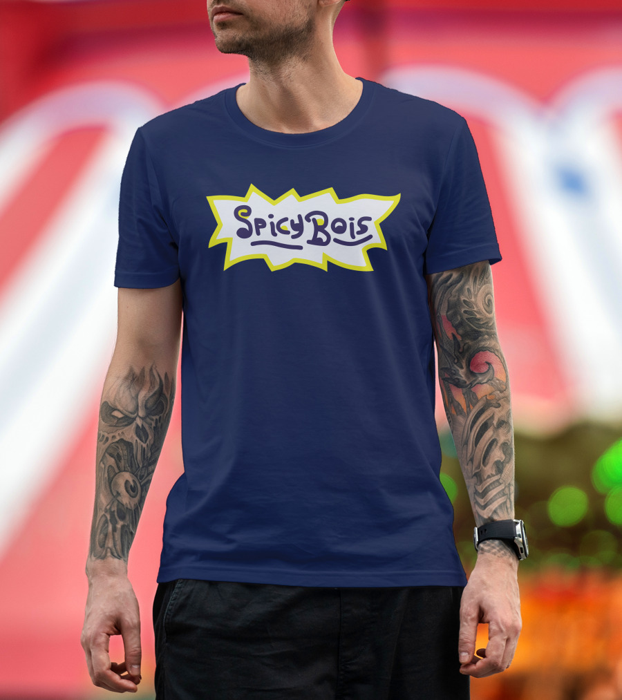 Spicy Bois Bold Text Unique T-Shirt