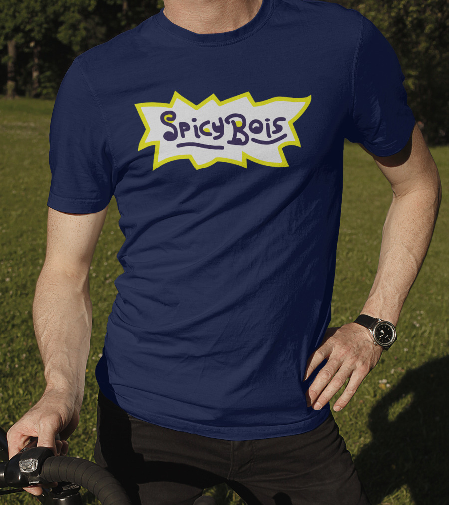 Spicy Bois Bold Text Unique T-Shirt