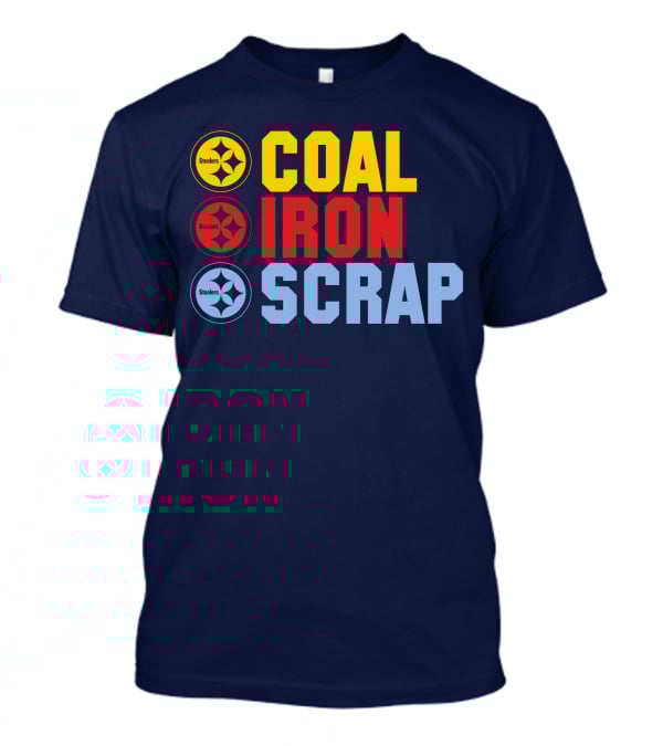 Steelers Coal Iron Scrap Football T-Shirt