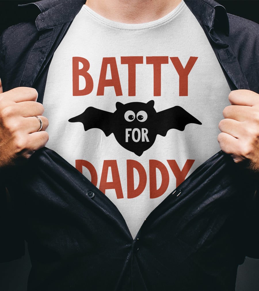 Batty For Daddy Halloween T-Shirt
