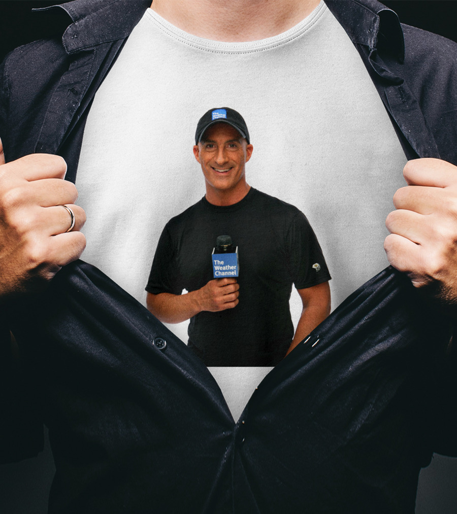 Jim Cantore The Weather Channel Mic And Cap T-Shirt