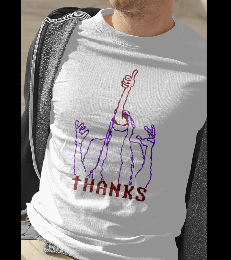 Thanks Faith All Endings And All Deaths Thumbs Up Outline T-Shirt