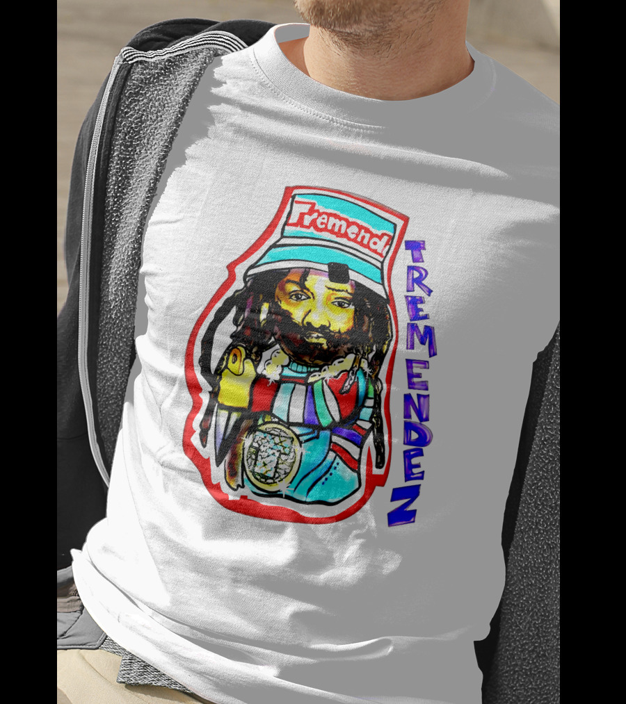 Kanye West Tremendez Tremend Red Blue Colorful T-Shirt