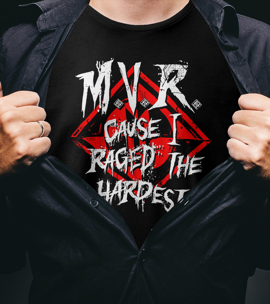 MVR Cause I Raged The Hardest Gaming Rage Red Diamond T-Shirt