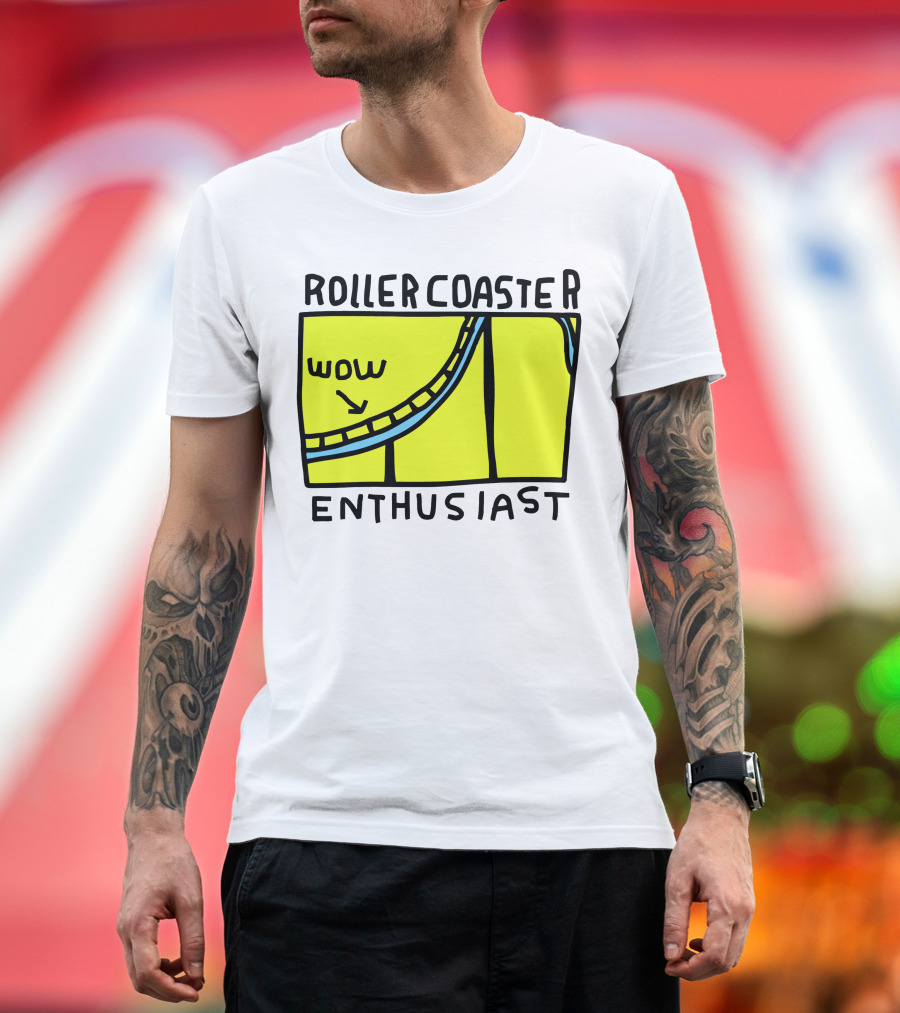 Roller Coaster Enthusiast Wow T-Shirt