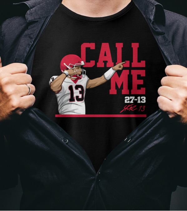 Call Me 13 Stetson Bennett X The Players Trunk 27-13 T-Shirt