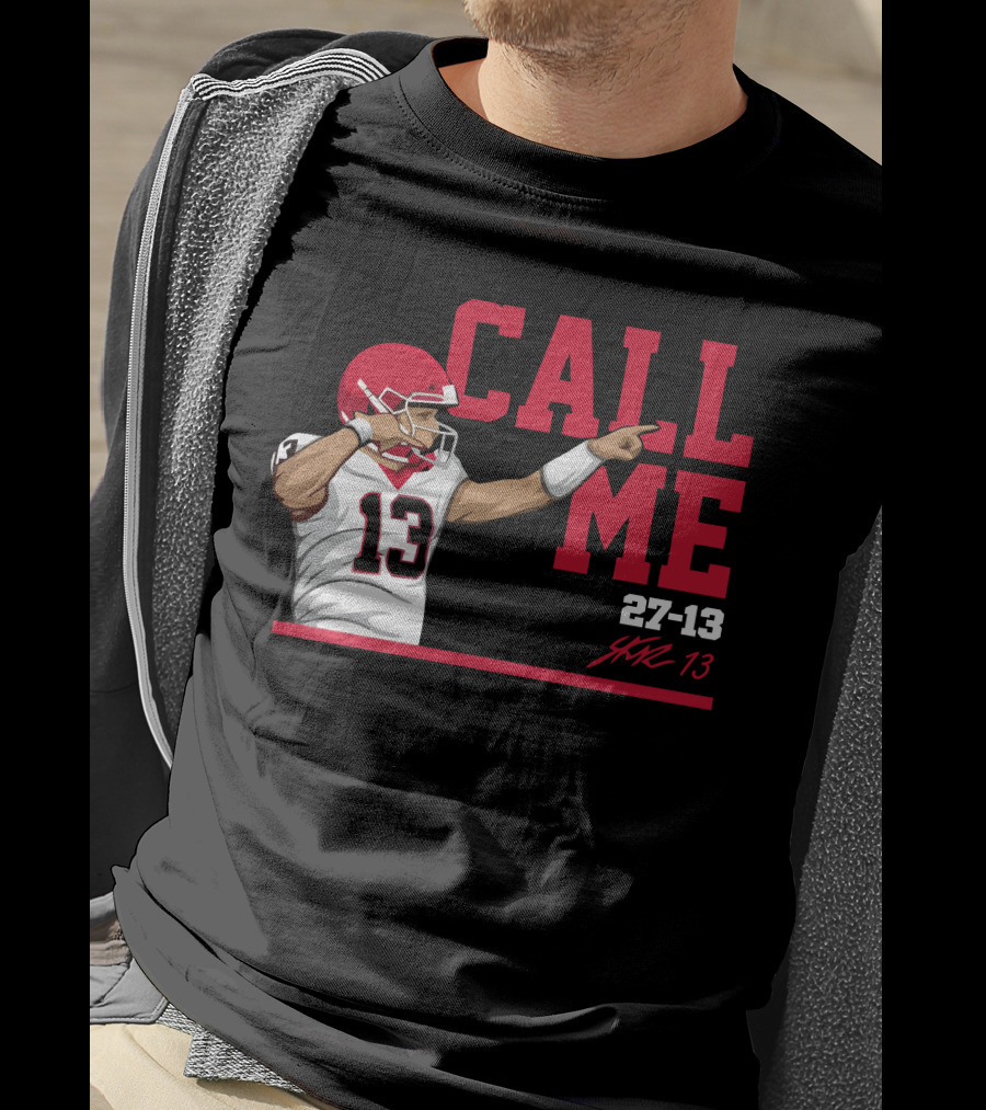 Call Me Stetson Bennett 27-13 Player Number 13 Football T-Shirt