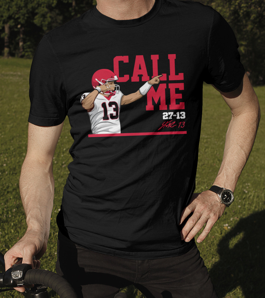 Call Me Stetson Bennett 27-13 Player Number 13 Football T-Shirt