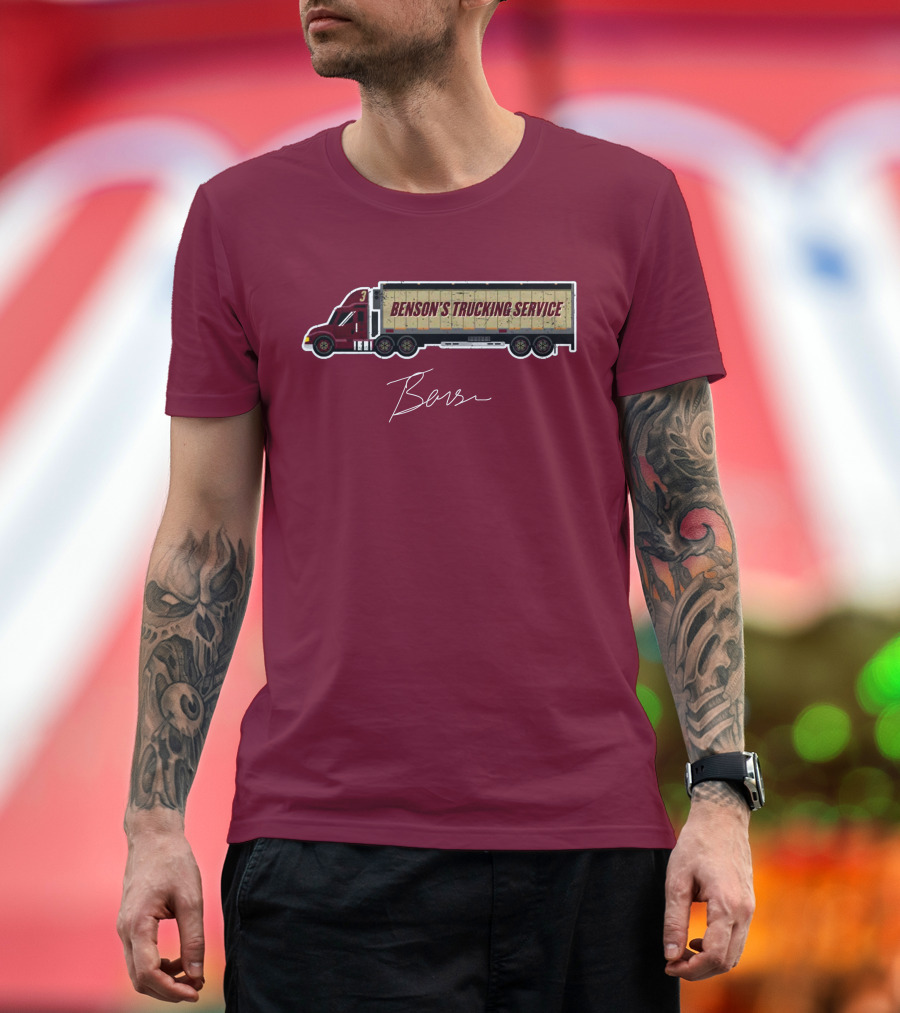 Trey Benson Benson's Trucking Service College WHT T-Shirt