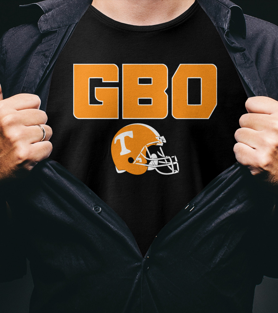 GBO Tennessee Football Go Big Orange T Helmet T-Shirt