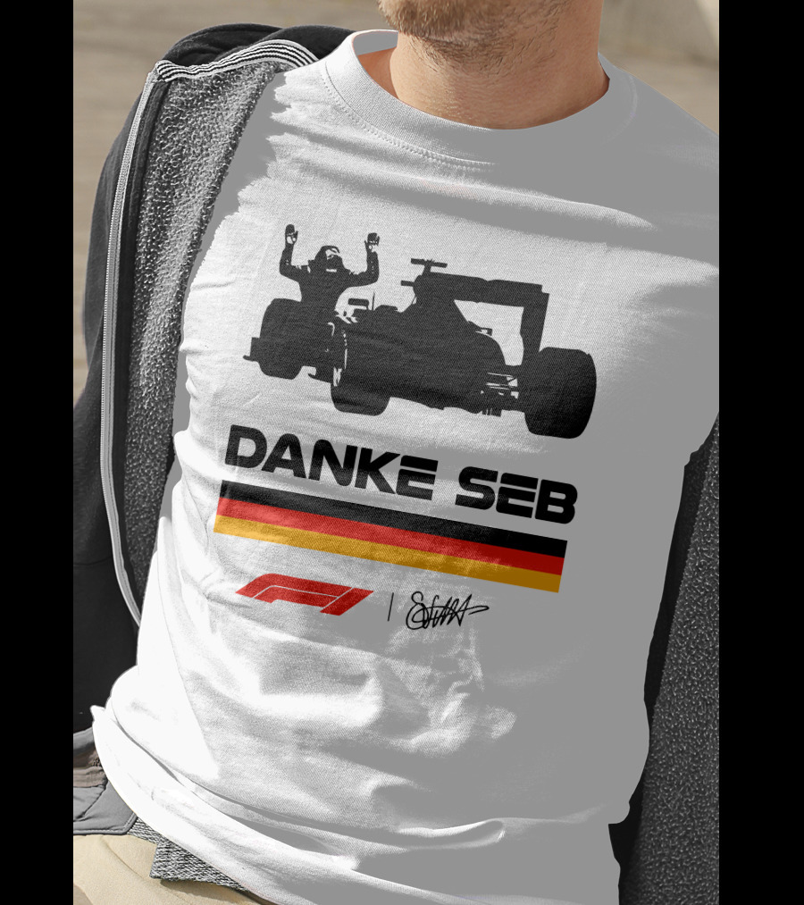 Sebastian Vettel Danke Seb Formula 1 F1 German Flag Racing T-Shirt