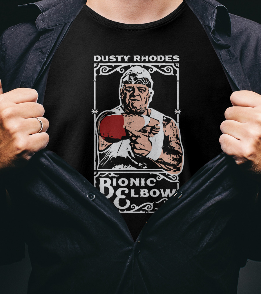 Dusty Rhodes Bionic Elbow Wrestler T-Shirt