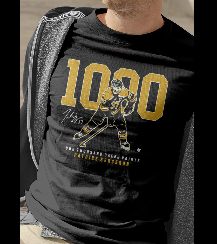 1000 One Thousand Career Points Patrice Bergeron T-Shirt