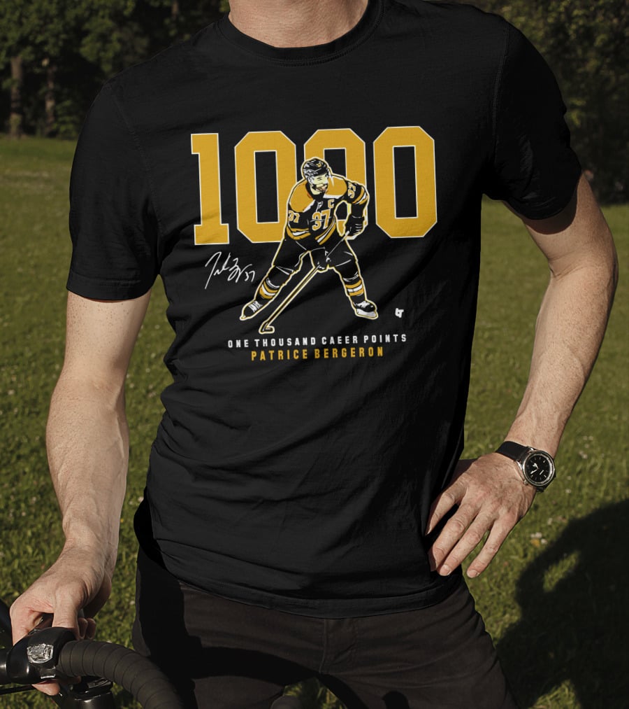 1000 One Thousand Career Points Patrice Bergeron T-Shirt